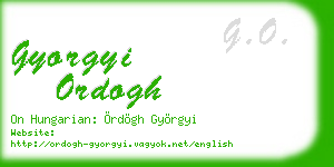 gyorgyi ordogh business card